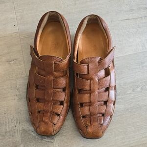 Men's Brown Leather Fisherman Sandals - Comfortable Summer Slip-Ons